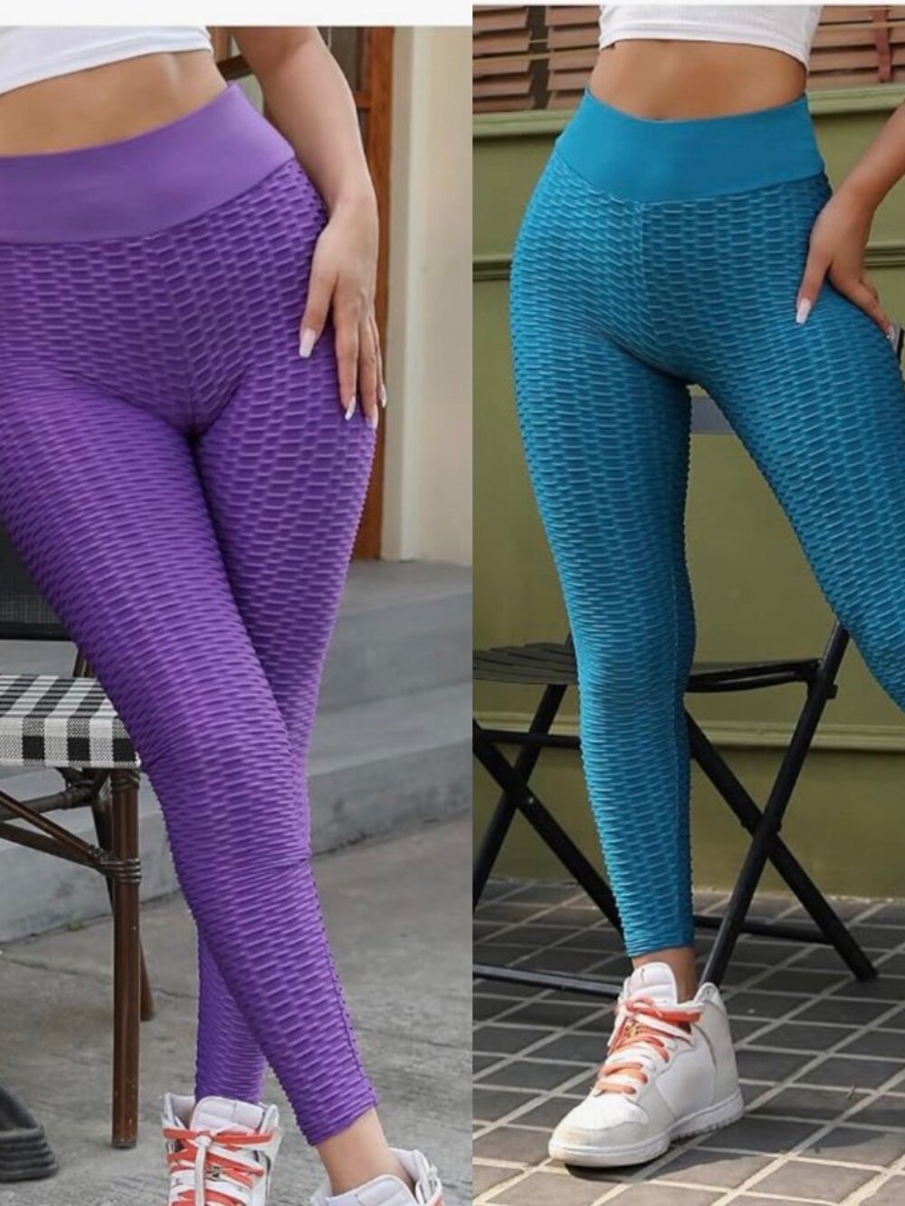 SET of TWO ViCherub Scrunch Butt Lifting Workout Leggings